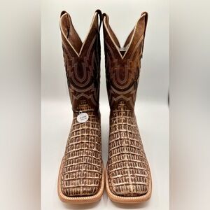 NWT mens caiman hornback cowboy boots made by RANCHERS co in paso tx SIZE 10.5 D